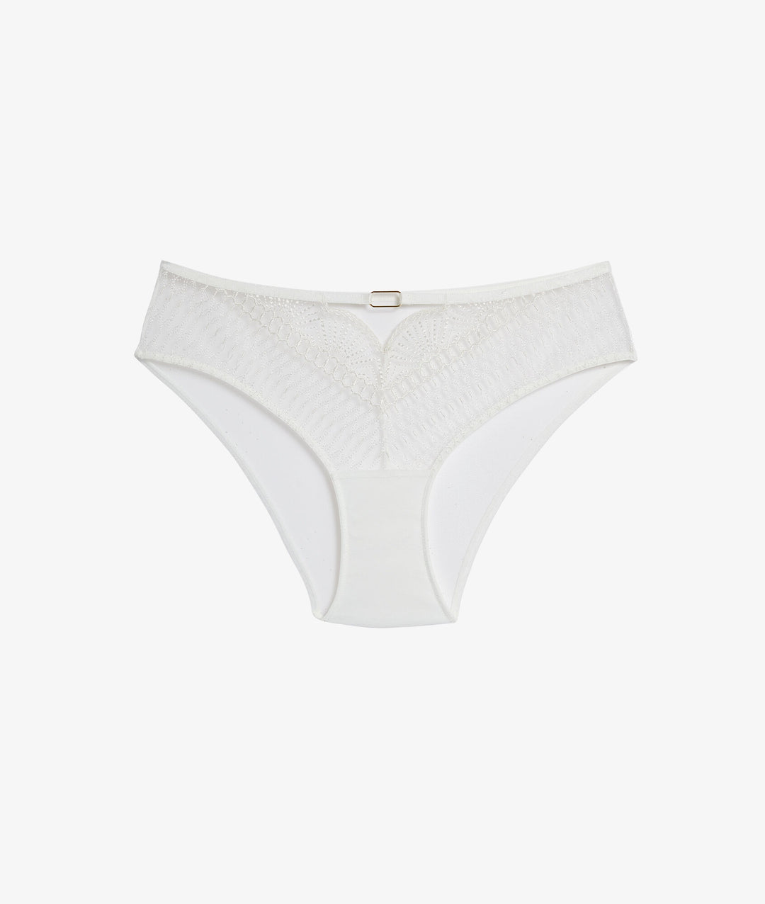 Embroidered boyshort - Ecru