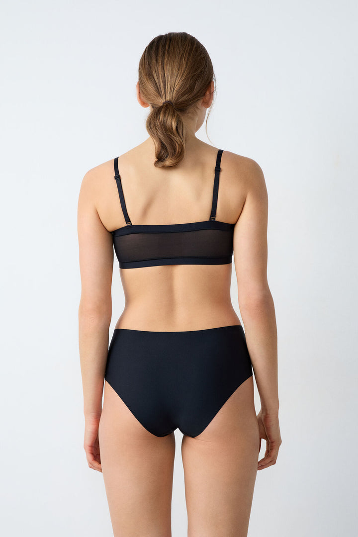 Bandeau and strapless bra - Black