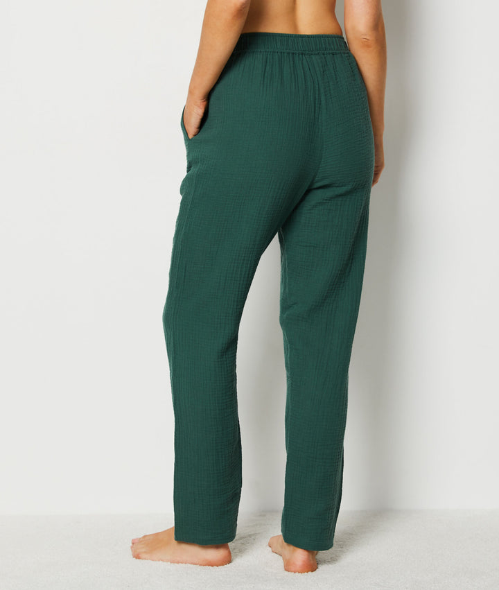 7/8 cotton pyjama trousers - Vert Sapin