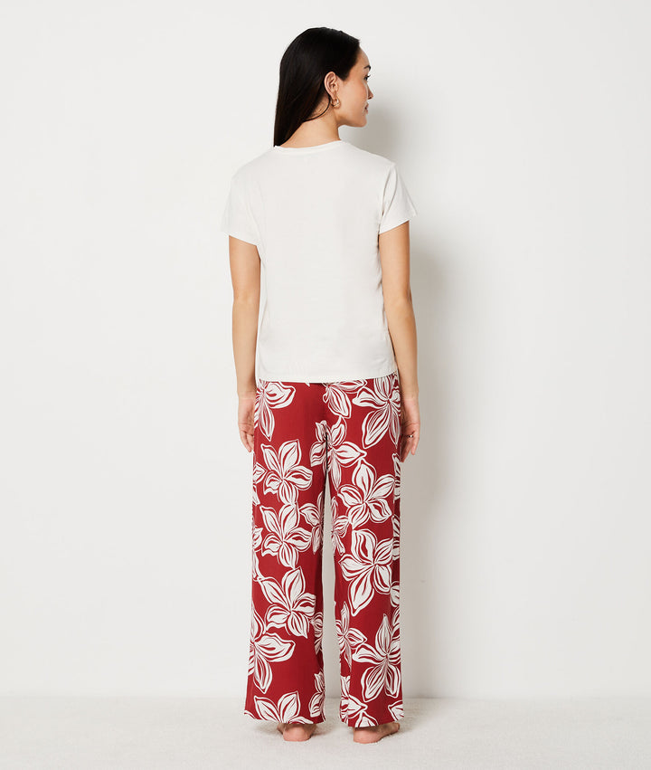 cotton pajama t-shirt - Blanc
