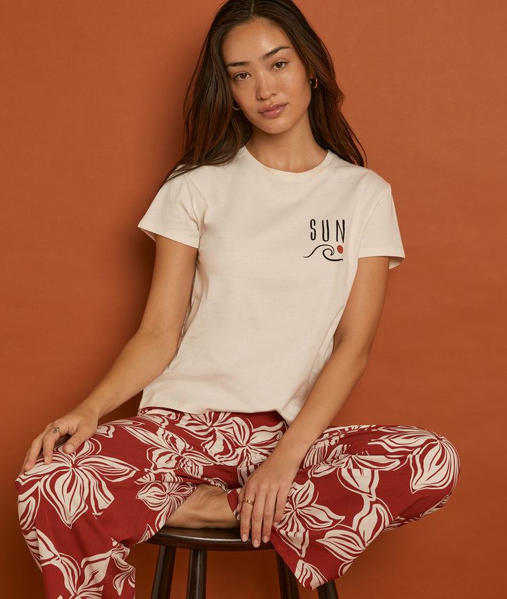 cotton pajama t-shirt - Blanc