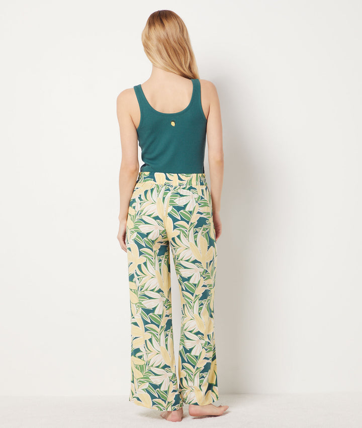 Floral 7/8 pajama pants - Jaune Vif
