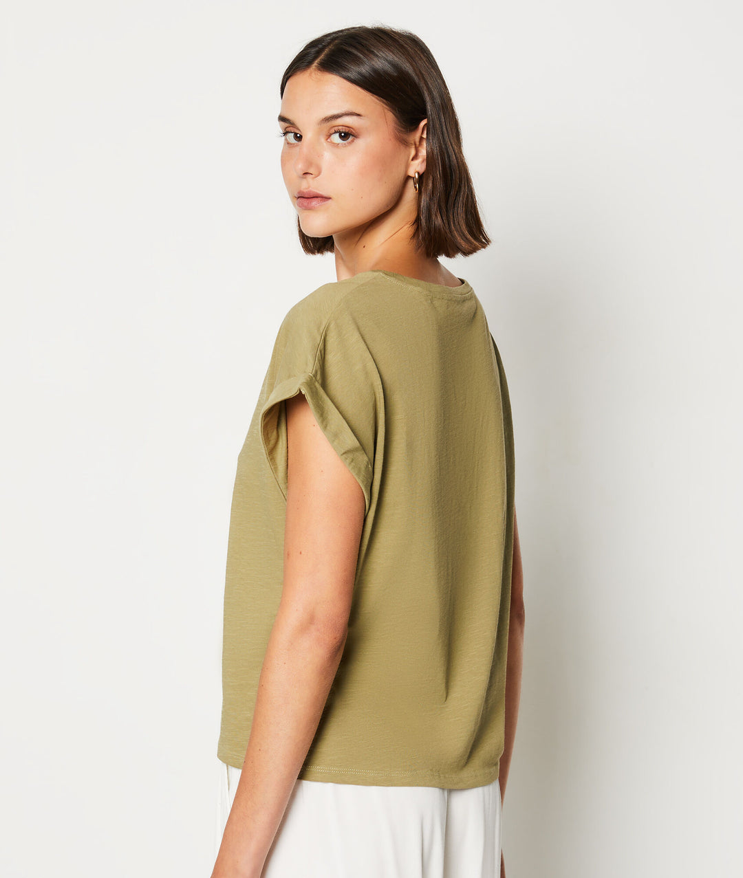 Short-sleeved cotton t-shirt &
