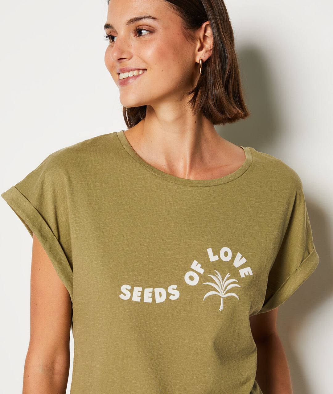Short-sleeved cotton t-shirt &