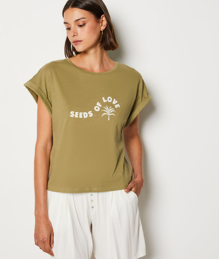 Short-sleeved cotton t-shirt &