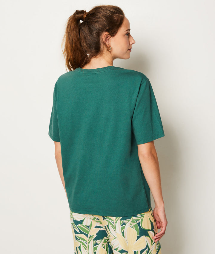 Lemon print pajama t-shirt - Vert Sapin