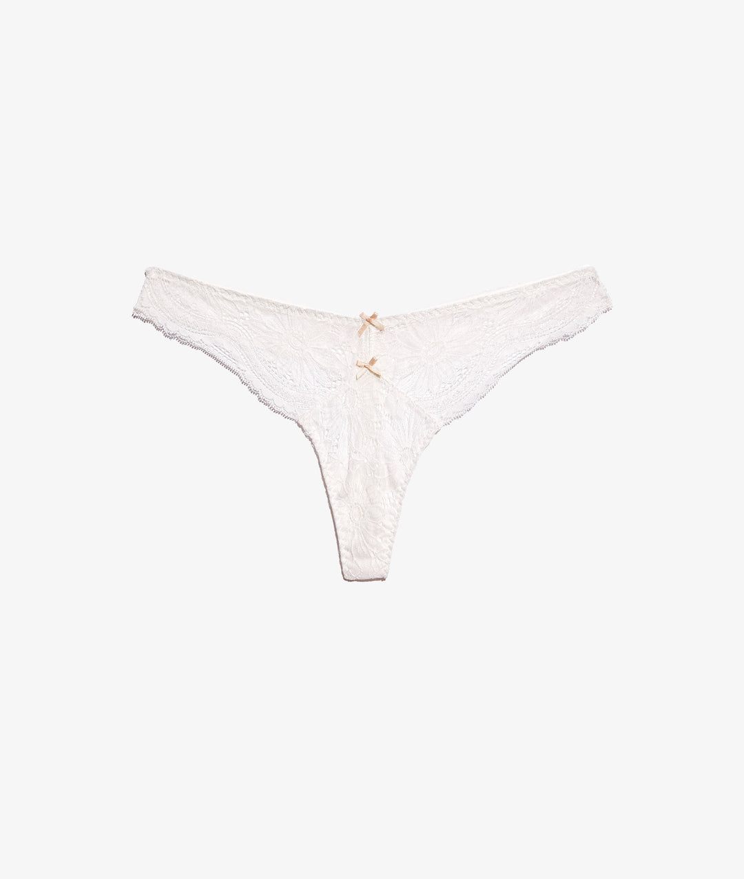Thong in lace - Ecru