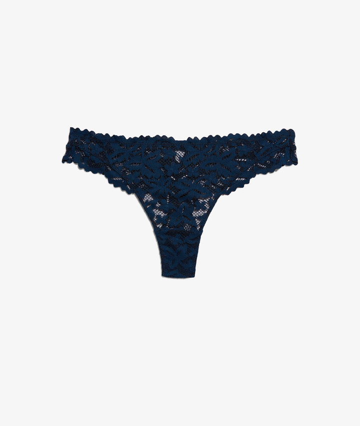 Lace thong - Marine