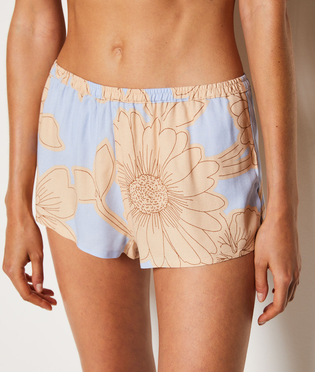 Floral pajama shorts - Imp Fd Mauve