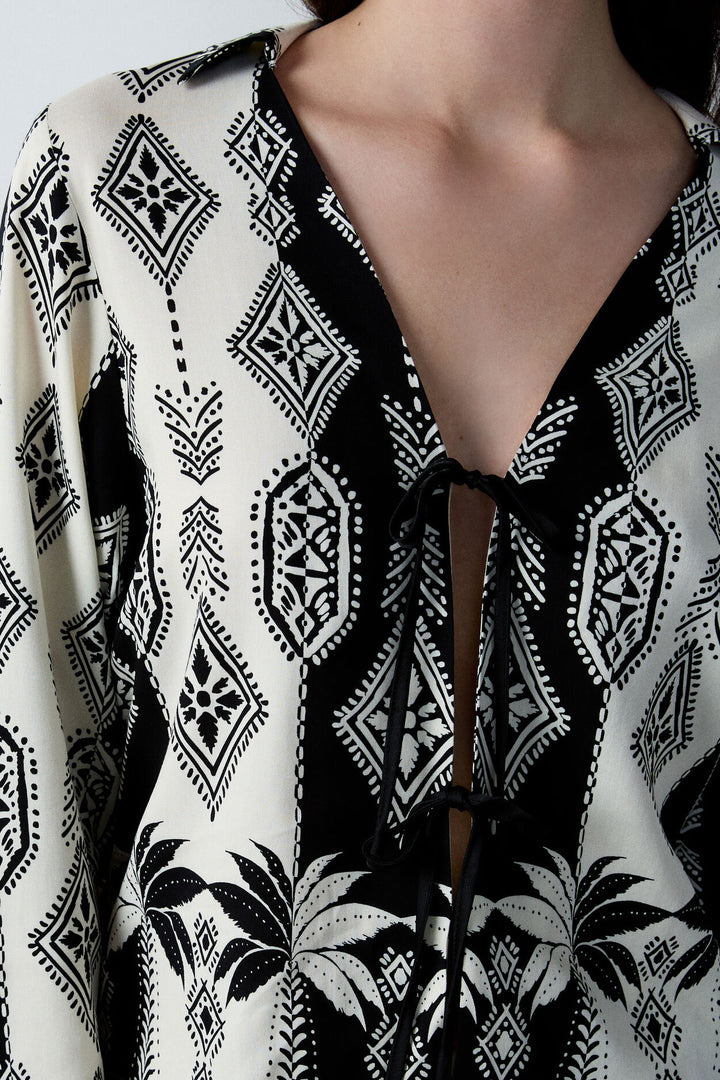chemise- white black