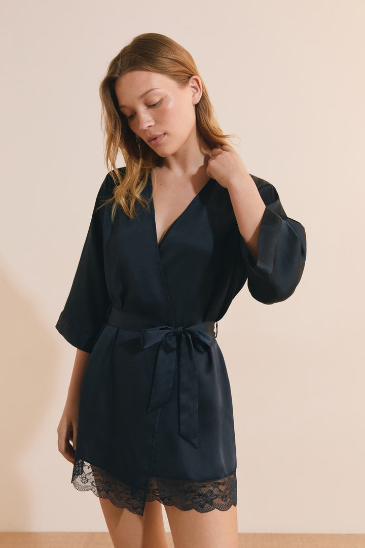 Robe &amp; Kimono - Bleu Nuit