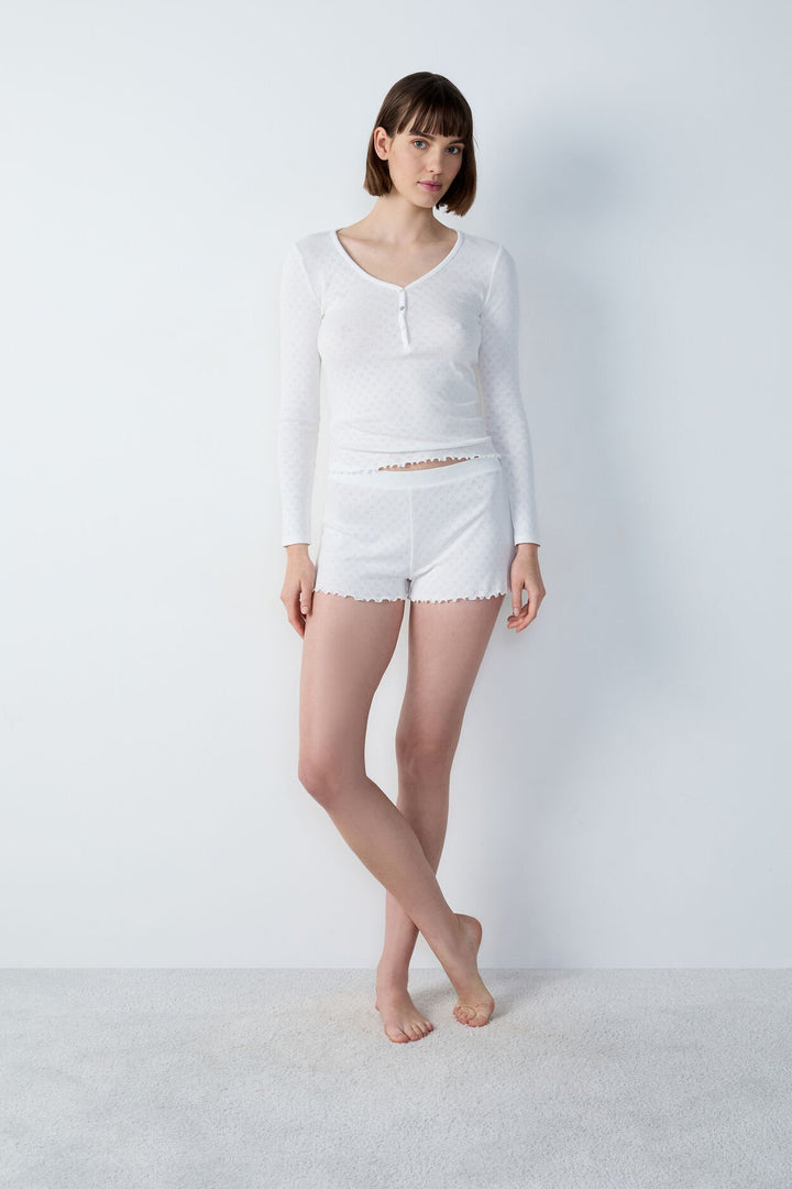 Pyjama shorts - White