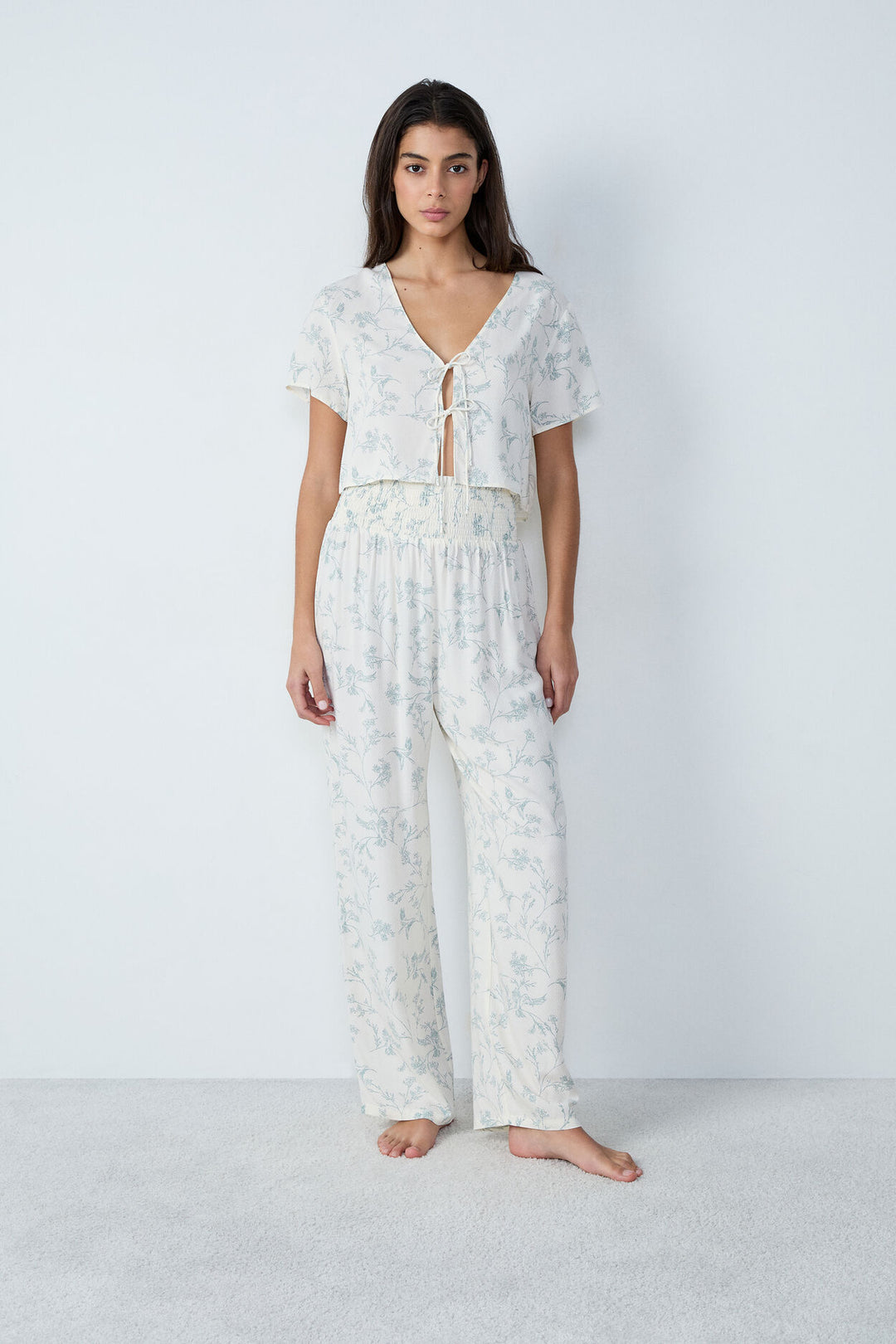 Pyjama shirt - Blue Green