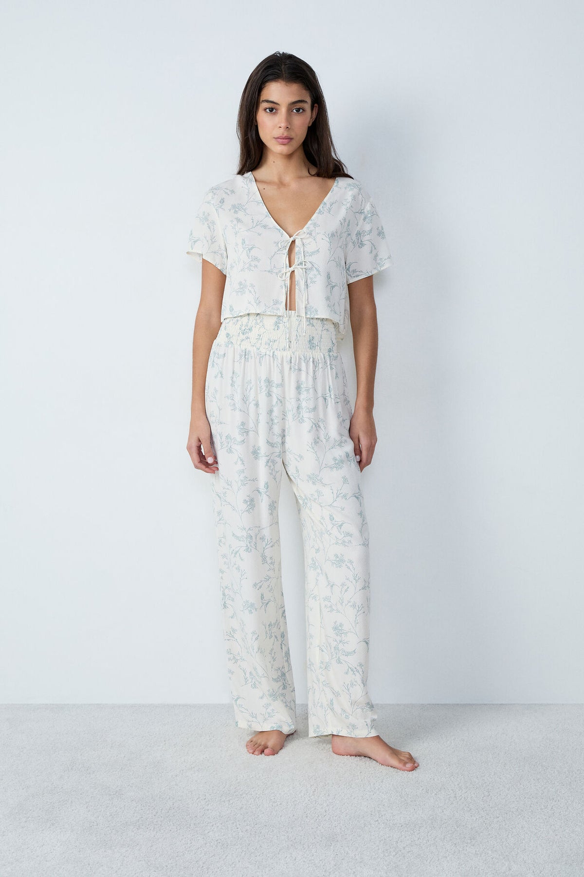 Pyjama shirt - Blue Green