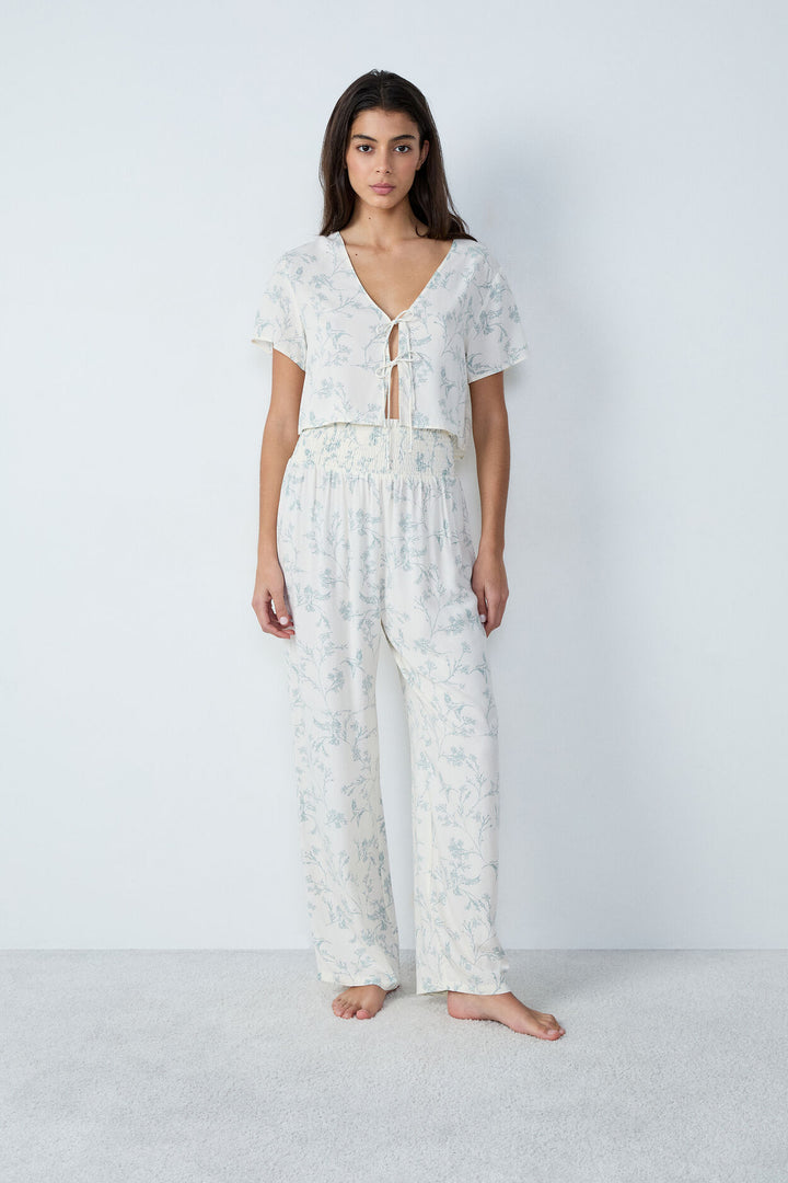Pyjama shirt - Blue Green