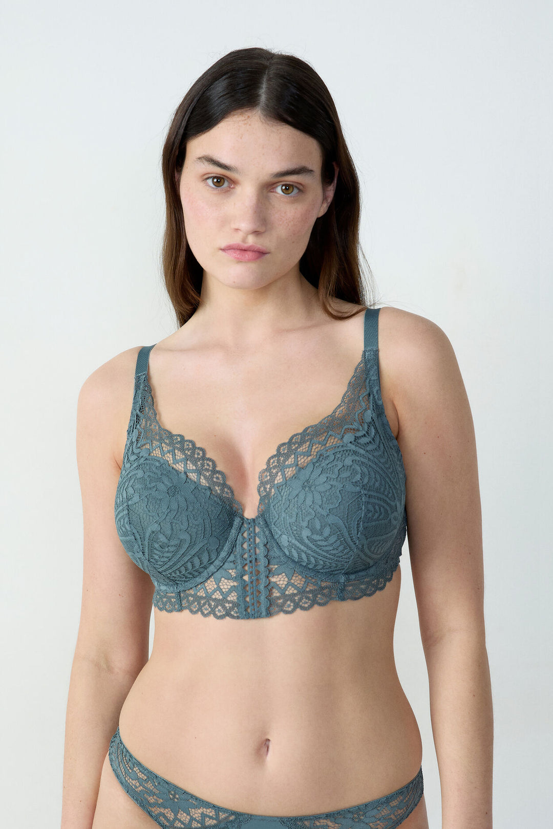 Balconette and full-cup bra - Dark Grey