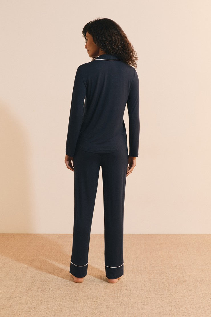 2-Piece Long-Sleeve Pajama Set - Encre