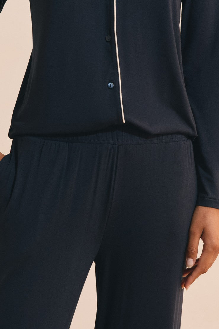 2-Piece Long-Sleeve Pajama Set - Encre