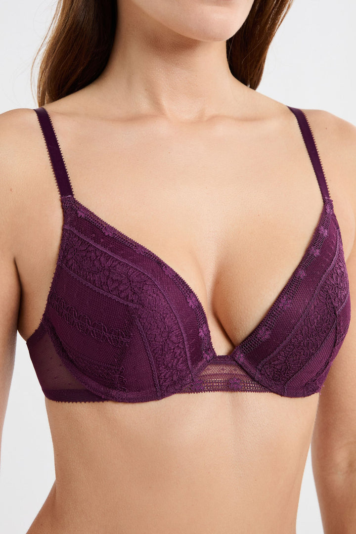 Bra - Push up - Dark Brown