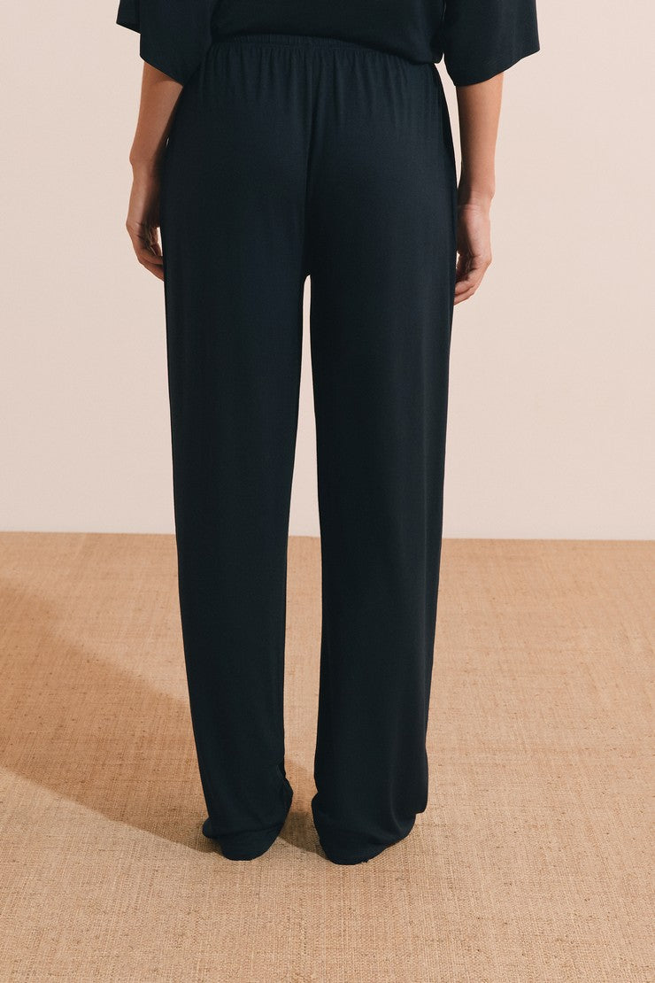 Wide Modal Pajama Pants - Encre