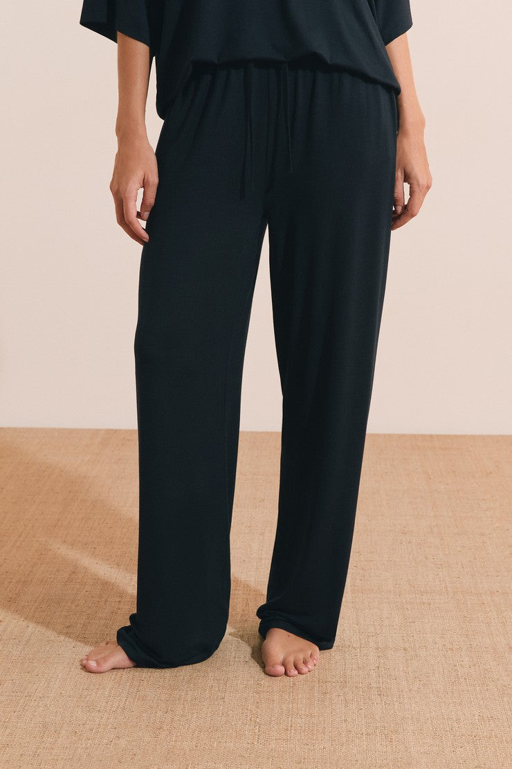Wide Modal Pajama Pants - Encre