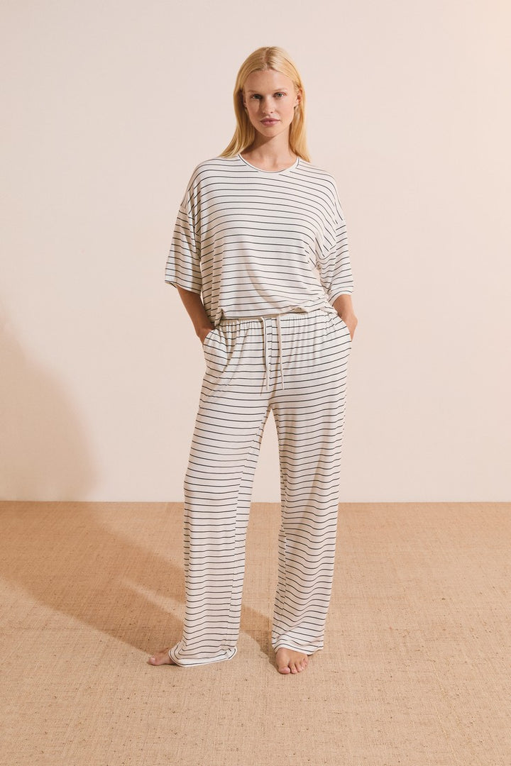 Wide Modal Pajama Pants - Indigo