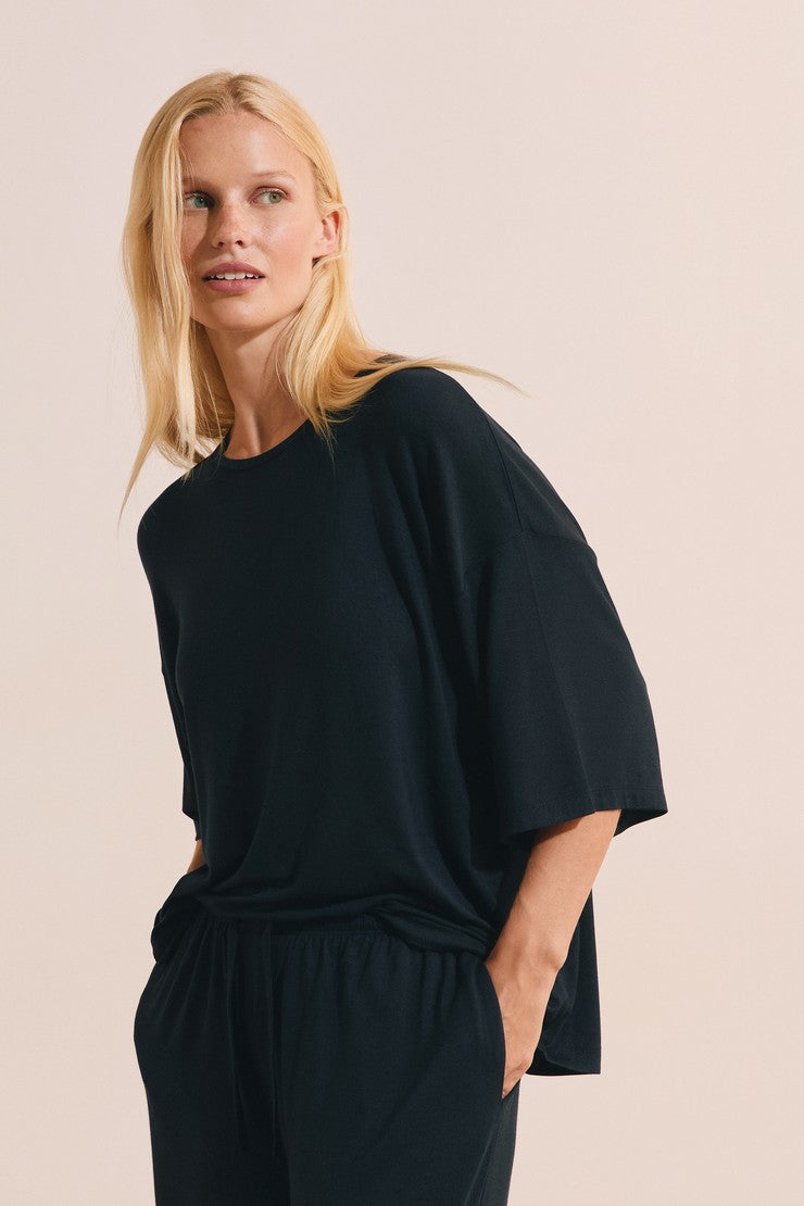 Modal Pajama T-Shirt - Encre