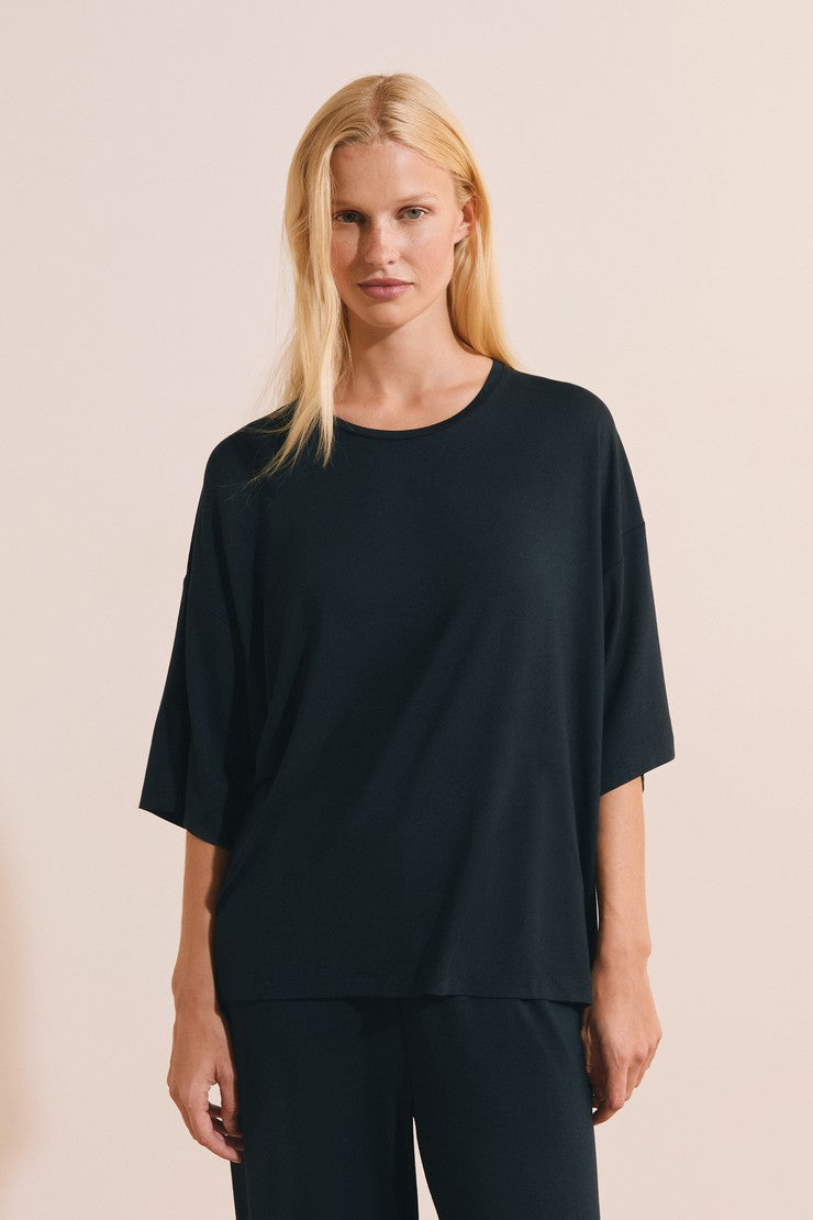 Modal Pajama T-Shirt - Encre