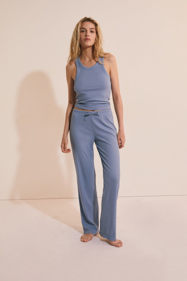 Pyjama Trousers With Cotton - Faience