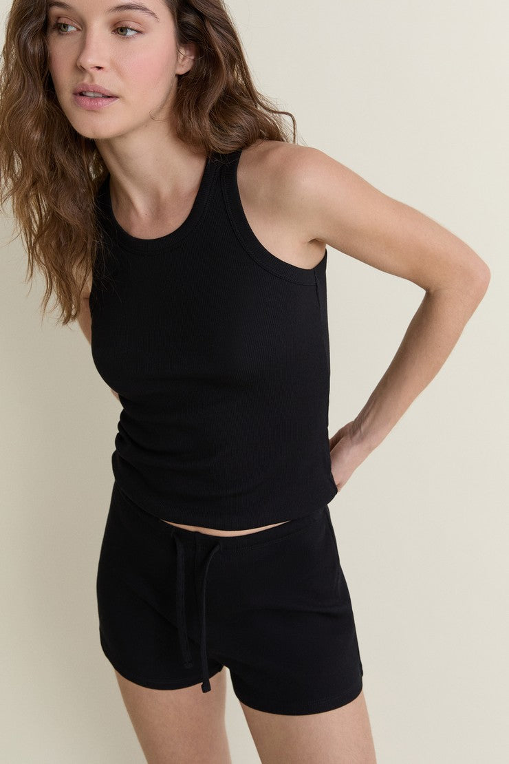 Pyjama Shorts With Cotton - Noir