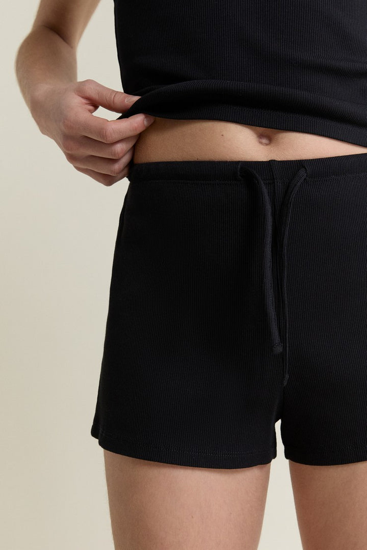 Pyjama Shorts With Cotton - Noir