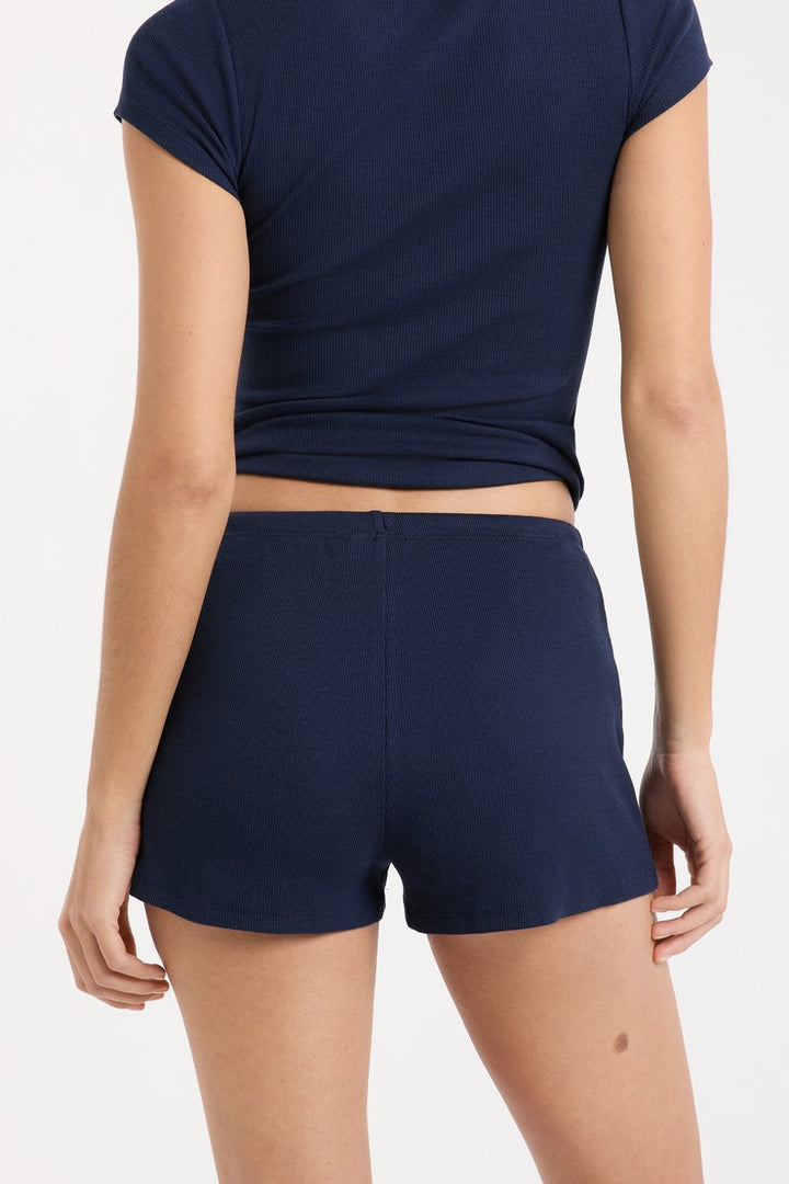 Pyjama Shorts With Cotton - Bleu Royal