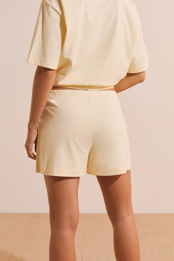 Boyfriend Cotton Pyjama Shorts - Vanille