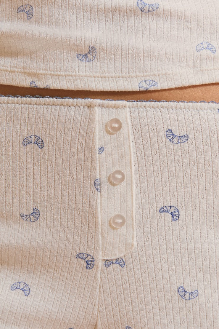 Pajama Shorts - Blanc