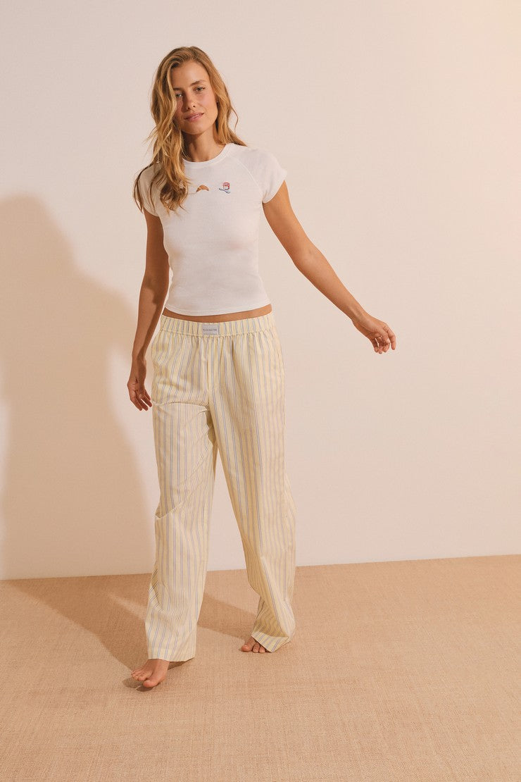 Pajama Pants - Jaune Pale.