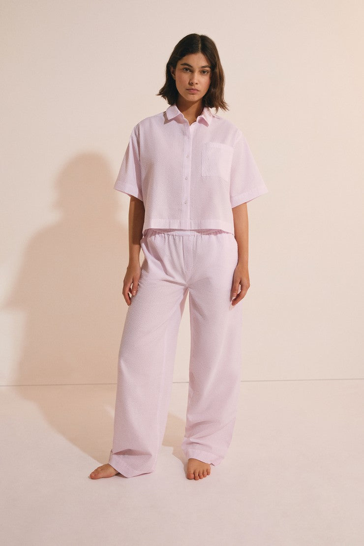 Pyjama Shirt With Cotton - Rose
