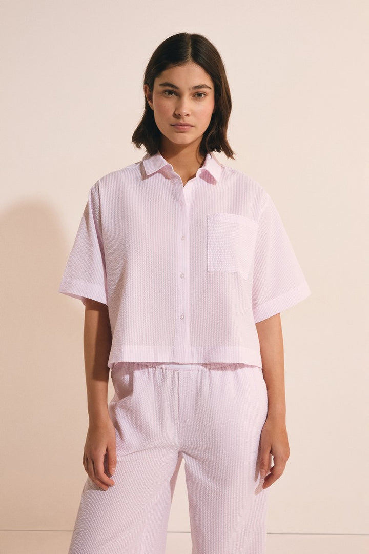 Pyjama Shirt With Cotton - Rose