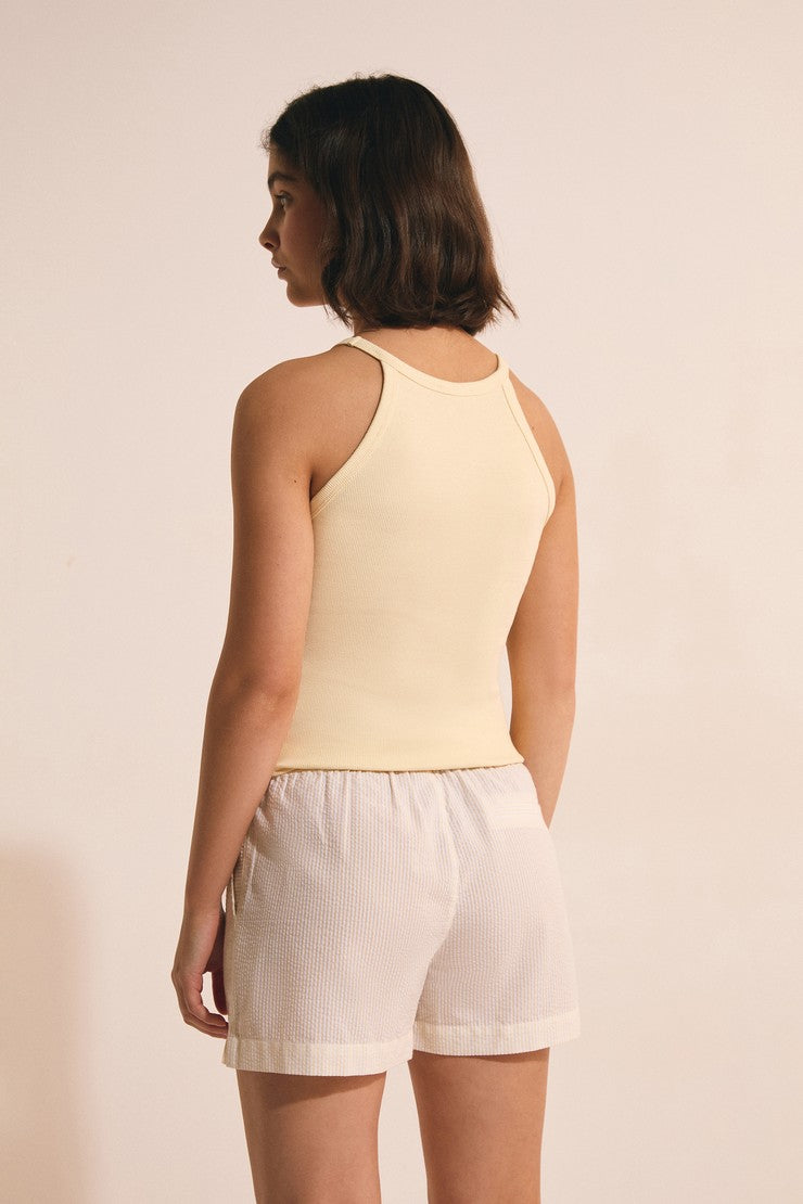 Cotton Pyjama Tank Top - Vanille