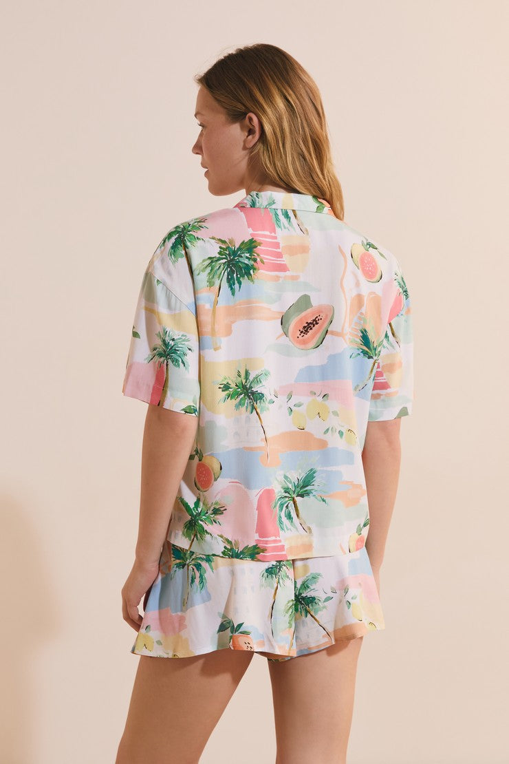 Pajama Shirts - Imp Fd Blanc