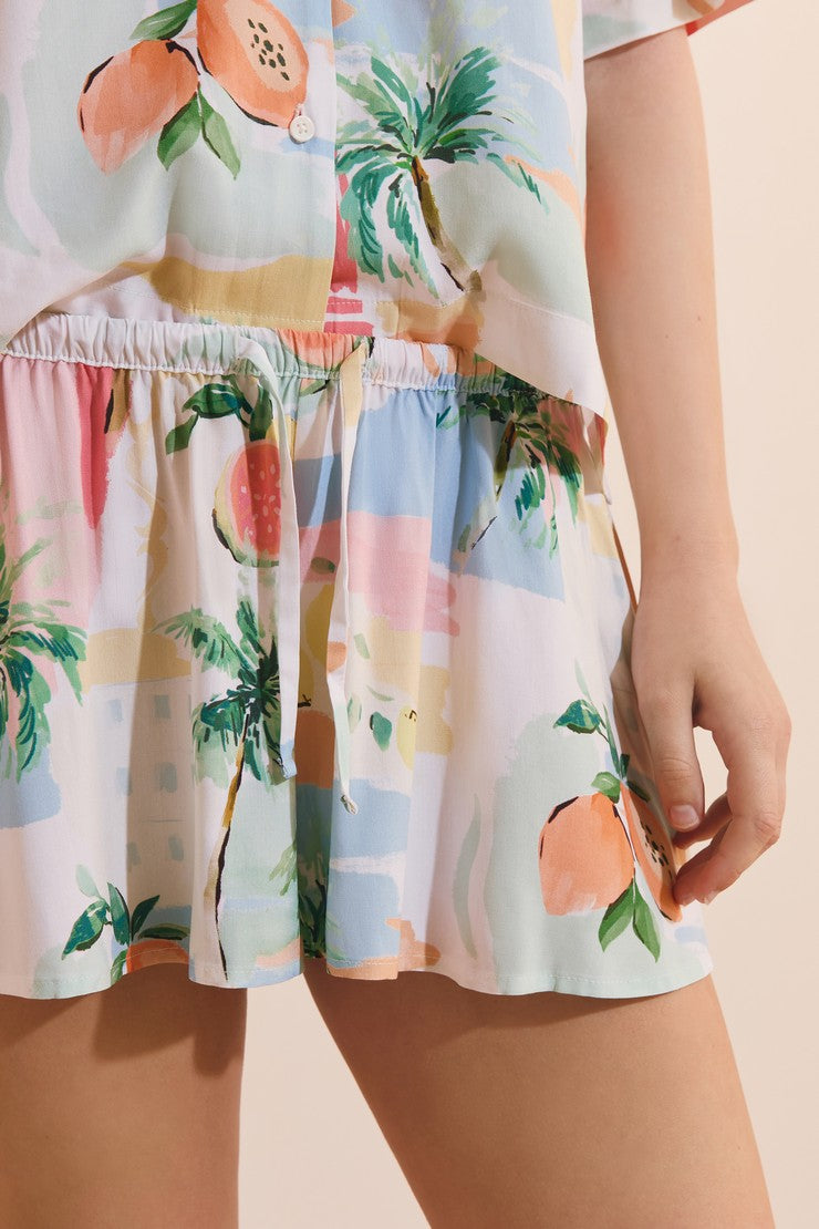Pajama Shorts - Imp Fd Blanc