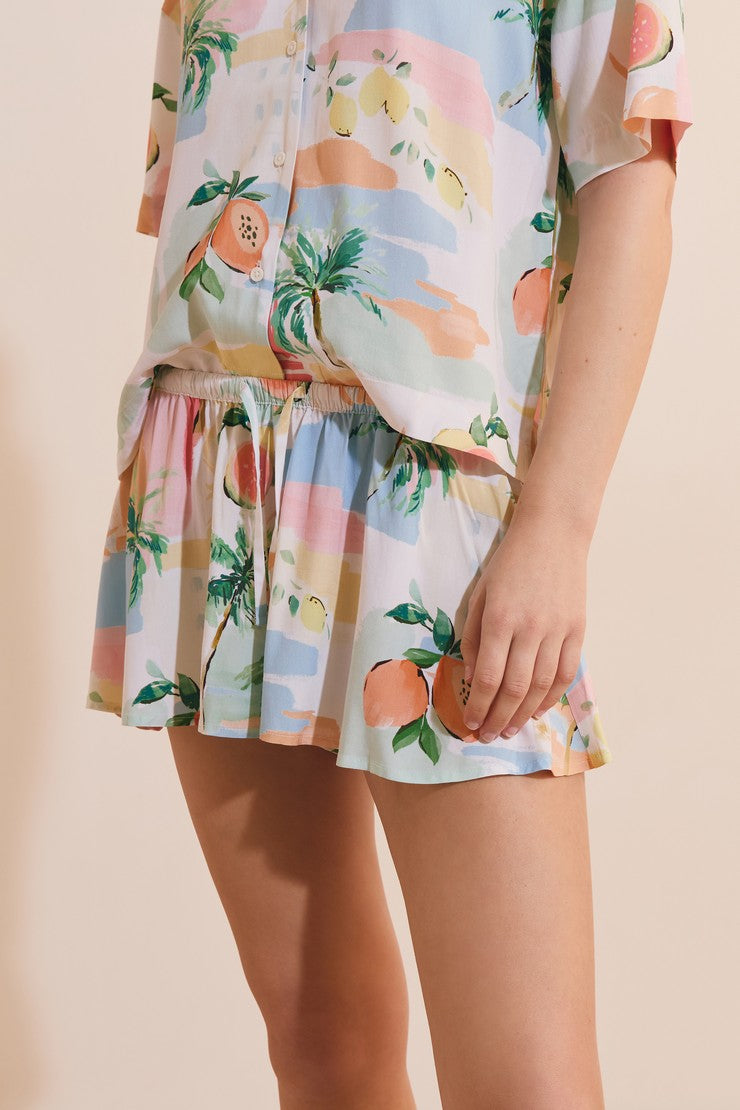 Pajama Shorts - Imp Fd Blanc