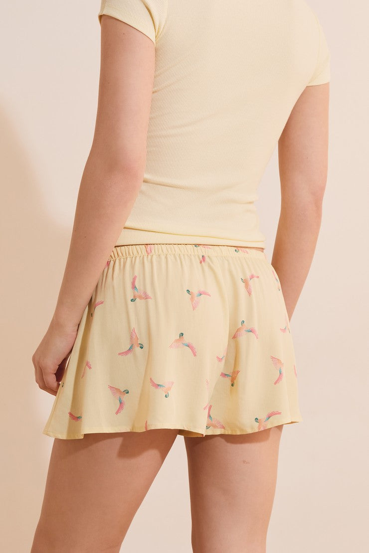 Pajama Shorts - Jaune Pale.