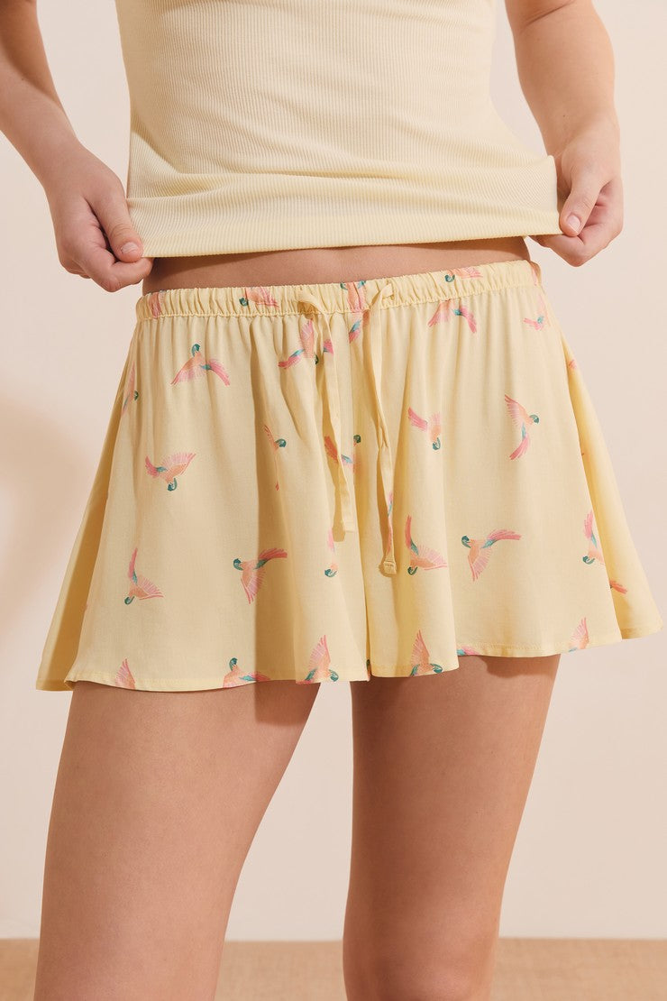 Pajama Shorts - Jaune Pale.