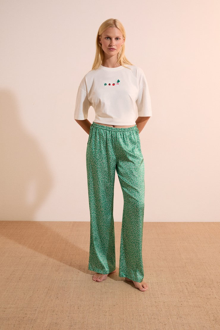 Pajama Pants - Imp Fond Vert