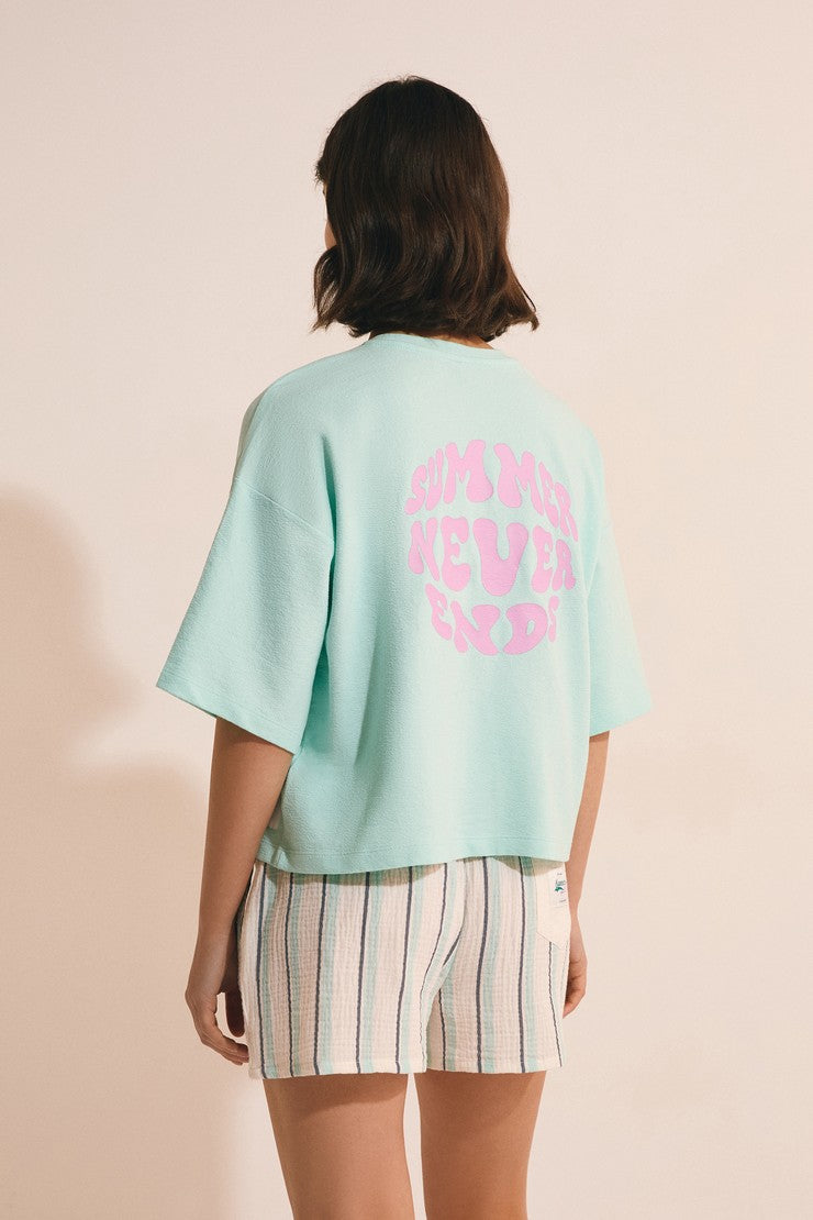 Pajama Shorts - Turquoise