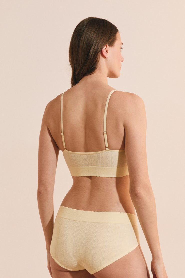 Bralette Bra In Pointelle - Vanille