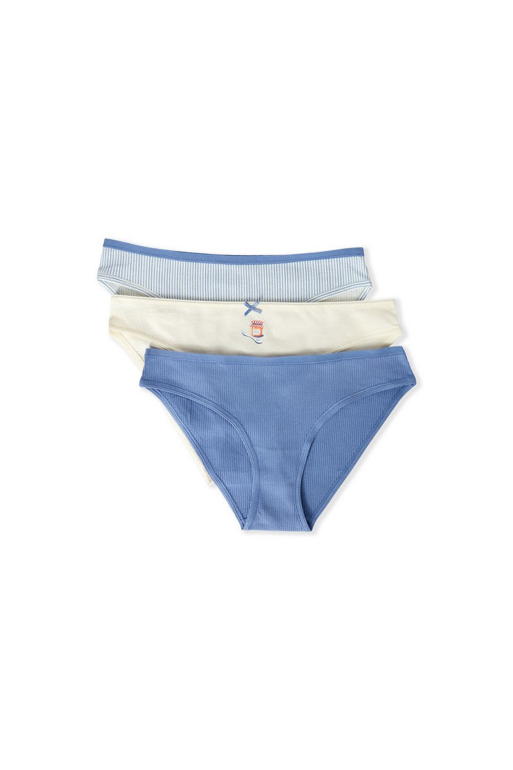 3-Pack Cotton Briefs - Bleu