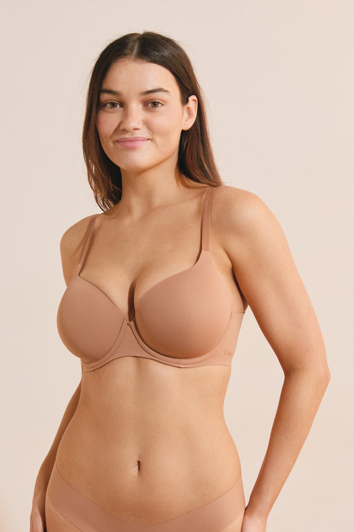 Lightly Lined Microfibre Bra - Blush