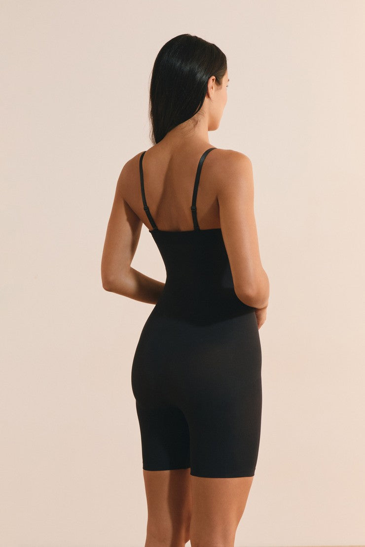 Shaping Jumpsuit With Removable Pads - Noir