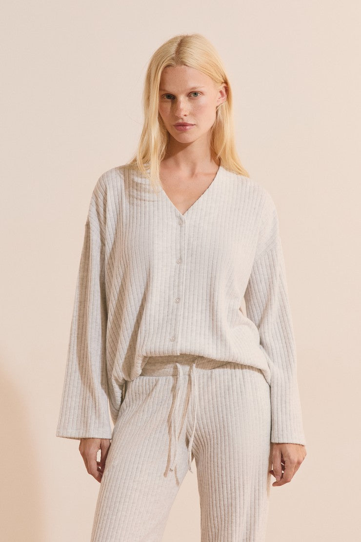 Ribbed Pajama Vest - Gris